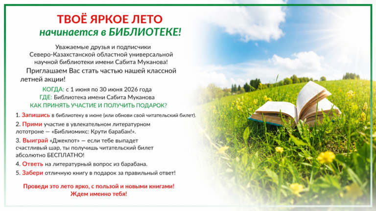 Твое яркое лето начинается в библиотеке!