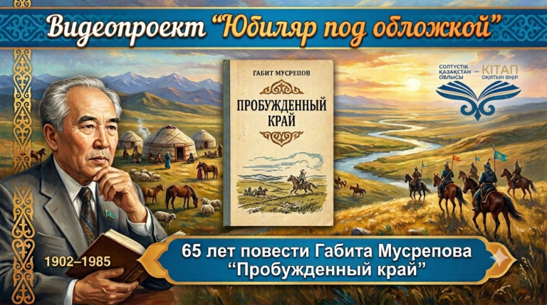 Видеопроект «Юбиляр под обложкой» 65 лет повести Габита Мусрепова «Пробужденный край»