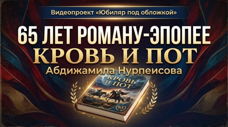 Видеопроект «Юбиляр под обложкой» 65 лет роману Абдижамила Нурпеисова «Кровь и Пот»